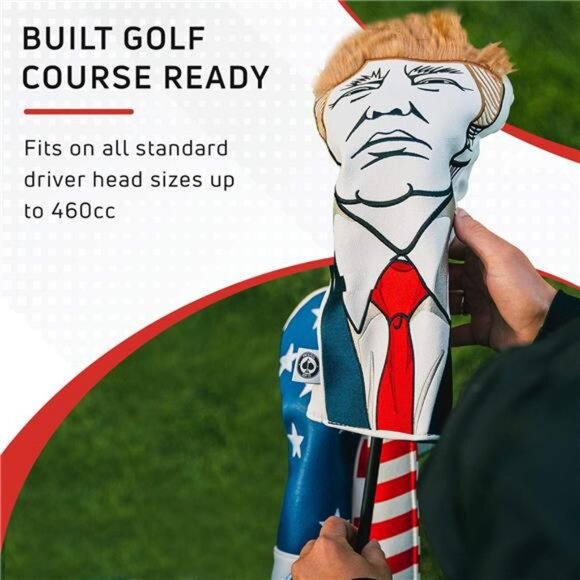 Keep America Great Premium Golf Club Headcover -Quality Leather, Hand-Made Funny - Picture 6 of 8